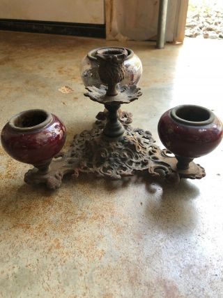 Antique Wrought Iron Candle Holder