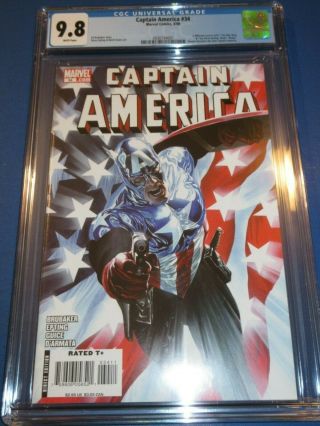 Captain America 34 Alex Ross 1st Bucky Cap Key Cgc 9.  8 Nm/m Gorgeous Gem Wow