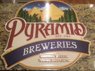 Pyramid Breweries Plastic And Metal Tin Sign W/ Lighted Background