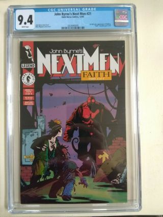 Next Men 21 Cgc 9.  4 White Pages 1st Full Appearance Of Hellboy