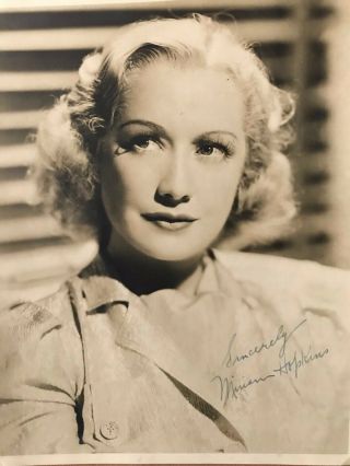 Authentic Miriam Hopkins Signed In Person Autograph On B&w Photo 25 Cm X 20cm