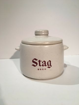 Vintage Stag Beer Crock Pot Bean Warmer Ceramic From 1970s By West Bend Pot Only