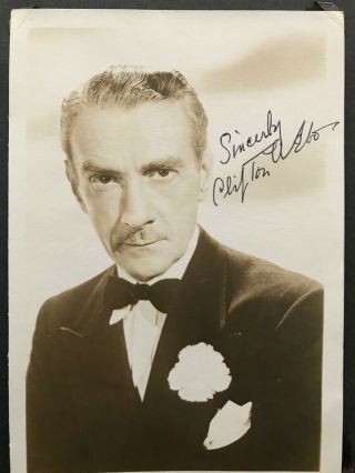 Authentic Clifton Webb Signed In Person Autograph On B&w Photo 17.  5.  Cm X 12