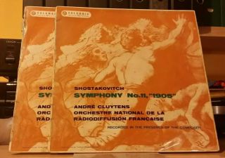 33cx 1604 - 5 1st Uk B/g Cluytens Onrf Shostakovich Symphony 11 No Sax W Composer