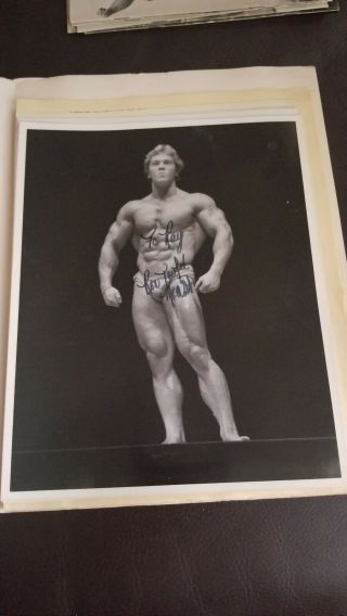 Bodybuilder Ron Teufel Bodybuilding Muscle Photo B&w Signed Mr Usa