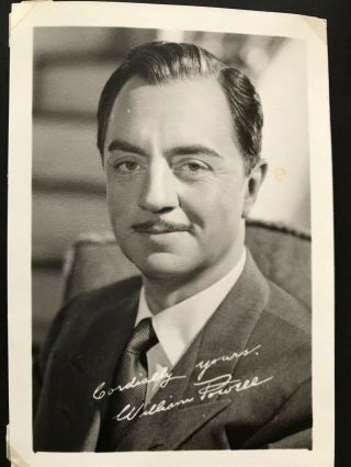 Authentic William Powell Signed In Person Autograph On B&w Photo 12.  5cm X8.  5