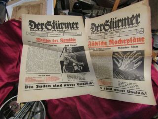 5 Der Sturmer Newspapers Wartime Issues Wwii German