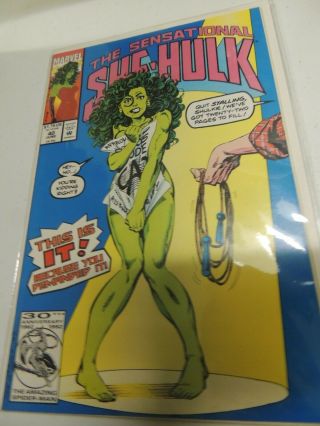 The Sensational She - Hulk 40 (1992) Byrne Jump Rope Cover Vf/nm Marvel Comics