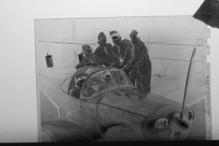 (2) B&w Press Photo Negative Ercoupe Low Wing Monoplane Boys Uniforms T6138