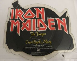 Iron Maiden “the Trooper” Uk 1983 Shaped Picture Disc 7 - Inch Vinyl