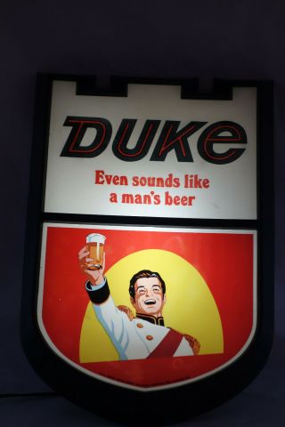 Vintage Duquesne Brewing Co Duke Beer Light Sign Even Sounds Like A Man 