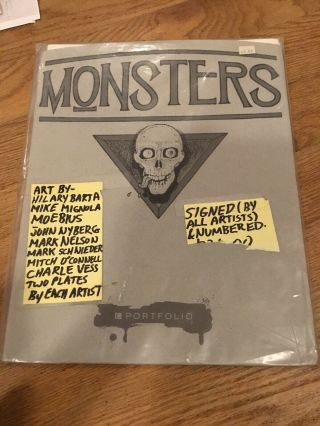 1988 The Monsters Portfolio Signed By Mike Mignola