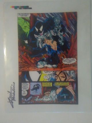 Spiderman 316 Pg 17,  Venom,  Black Cat Signed By Michelinie W C.  O.  A.