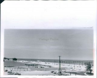 1965 Dania Florida Miami Joe Photographer Beach View Pier Photo 8x10