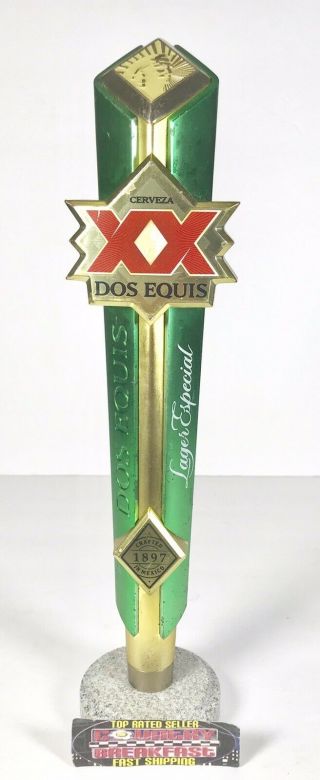 Dos Equis Lager Especial Xx Cerveza Beer Tap Handle 12” Tall -