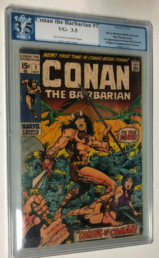 Conan The Barbarian 1 (1970) - - Pgx 3.  5 Blue Label - - Cgc - - 1st Appearance
