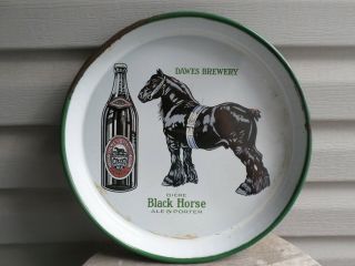 Dawes Brewery Black Horse Ale Porcelain Beer Tray Black Horse Porter