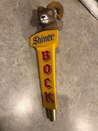 Brewriana Shiner Bock Beer Tap Handle Rams Head Collectable Man Cave
