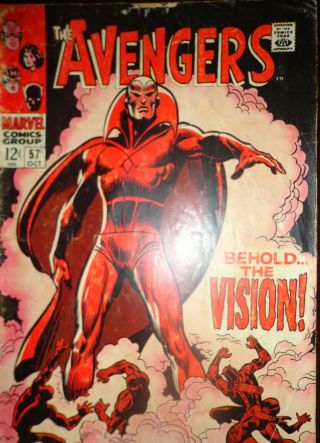 Avengers 57 (1968,  Marvel) 1st App Vision,  Roy Thomas,  John Buscema,  G/g,