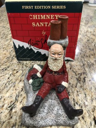 Jim Shore Chimney Santa Figurines Signed And Numbered Christmas 2