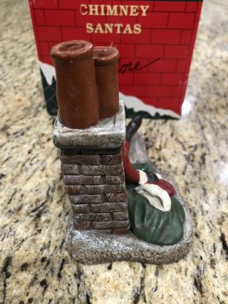 Jim Shore Chimney Santa Figurines Signed And Numbered Christmas 3