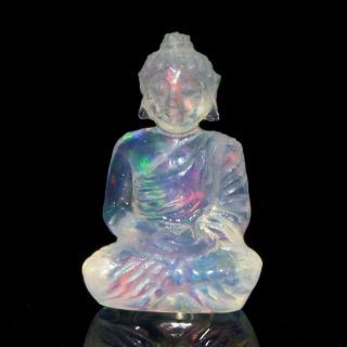 Sculpture Of The Buddha Natural Ethiopian Welo Opal Gemstone Carving 3.  05 Cts