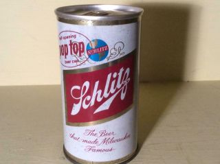 Schlitz Pop Top - Empty 12 Oz Zip Tab Can - 1960 