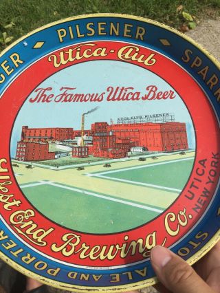 Utica Club Beer Tray,  West End Brewing Co. ,  Utica NY. 2