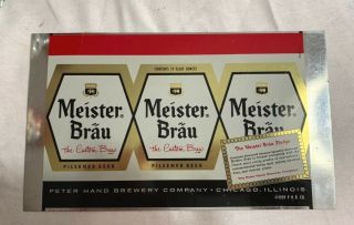 Vintage Unrolled Meister Brau Beer Can 1959 Peter Hand Brewery Co.