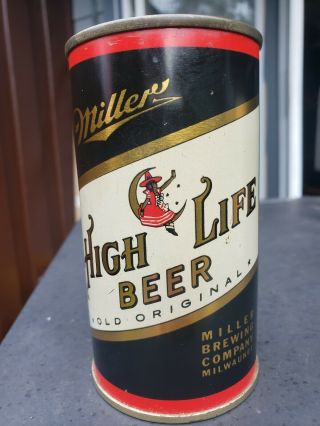 Miller High Life Beer 12 Oz.  Flat Top - Miller Brewing Co. ,  Milwaukee,  Wi.