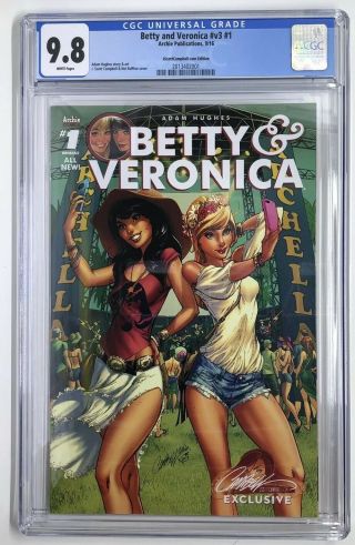 Archie Publications Betty And Veronica 1 J Scott Campbell Color Variant Cgc 9.  8