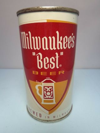 Milwaukees " Best " Brewed In Milwaukee 12oz.  Flat Top Beer Can 100 - 9 Wisconsin