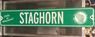 Glarus Brewing Wisconsin Staghorn Street Sign Style Beer Bar Game Room