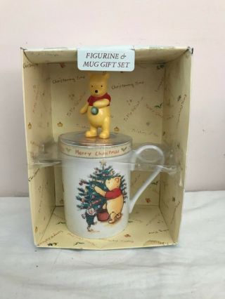 Royal Doulton Classic Winnie The Pooh Merry Christmas Figurine & Mug Gift Set