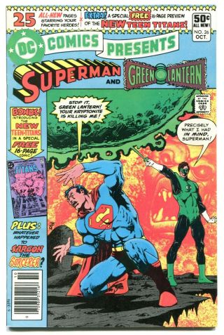 1980 Dc Comics Presents 26 First Teen Titans Bronze Age Book George Perez
