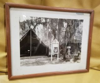 Vintage U.  S.  Military Photo Of Field Chapel/chaplain 