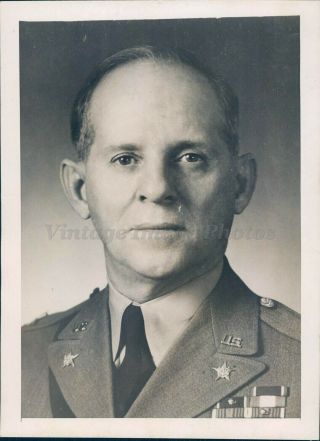 1944 Photo Military Major General Clarence Huebner London Soldier Us Army First
