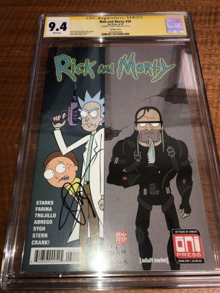 Rick And Morty 39 Variant Cgc Ss 9.  4 Signed By Actor Danny Trejo - Oni Press Nm