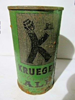 1930`s Kruger Cream Ale Flat Top Beer Can - [read Description] -