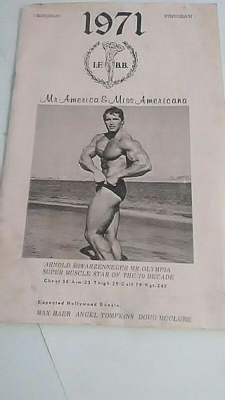 1971 Program,  Mr America Mrs.  Americana Special Guest Arnold