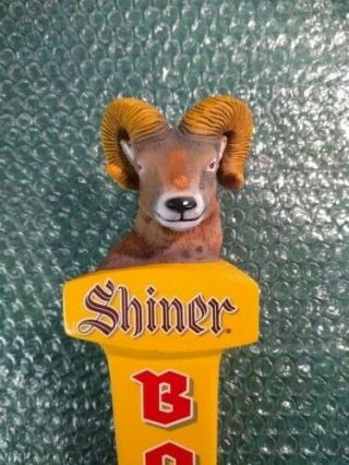 Shiner Bock Ram Head Texas Goat 11 " Draft Beer Keg Tap Handle - -