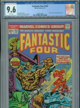 1974 Marvel Fantastic Four 143 Dr.  Doom Cgc 9.  6 White Box10