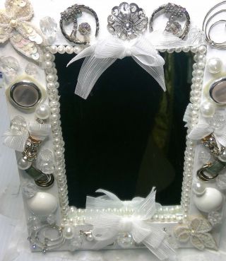 Jeweled Picture Frame,  Great For Your Pictures And Also Comes With A Mirror