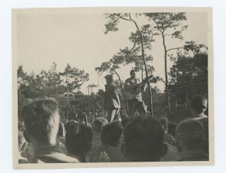 Bing Crosby Entertaining Troops At Verdun France Wwii B/w Photo