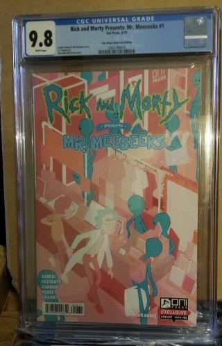 Rick And Morty Presents: Mr.  Meeseeks 1 (sdcc Edition) Cgc 9.  8 Nm/mt