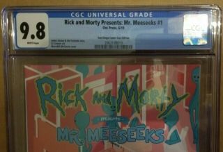 RICK AND MORTY PRESENTS: MR.  MEESEEKS 1 (SDCC EDITION) CGC 9.  8 NM/MT 2