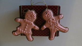 Vintage Avon Gingerbread Joys,  Boy And Girl Spiced Apple Fragrance Wax Ornaments