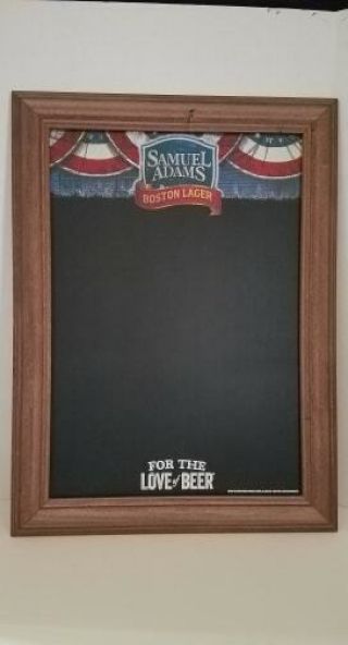 Samuel Adams Boston Lager Beer Chalkboard Menu Sign Patriotic Man Cave Bar