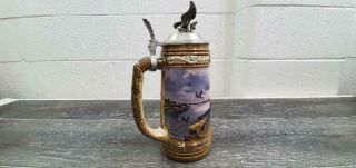 Anheuser - Busch Limited Edition Birds Of Prey Beer Stein - Peregrine Falcon 1992