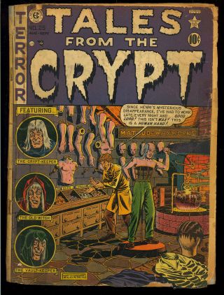 Tales From The Crypt 25 Pre - Code Golden Age Ec Horror Comic 1951 Fr - Pr